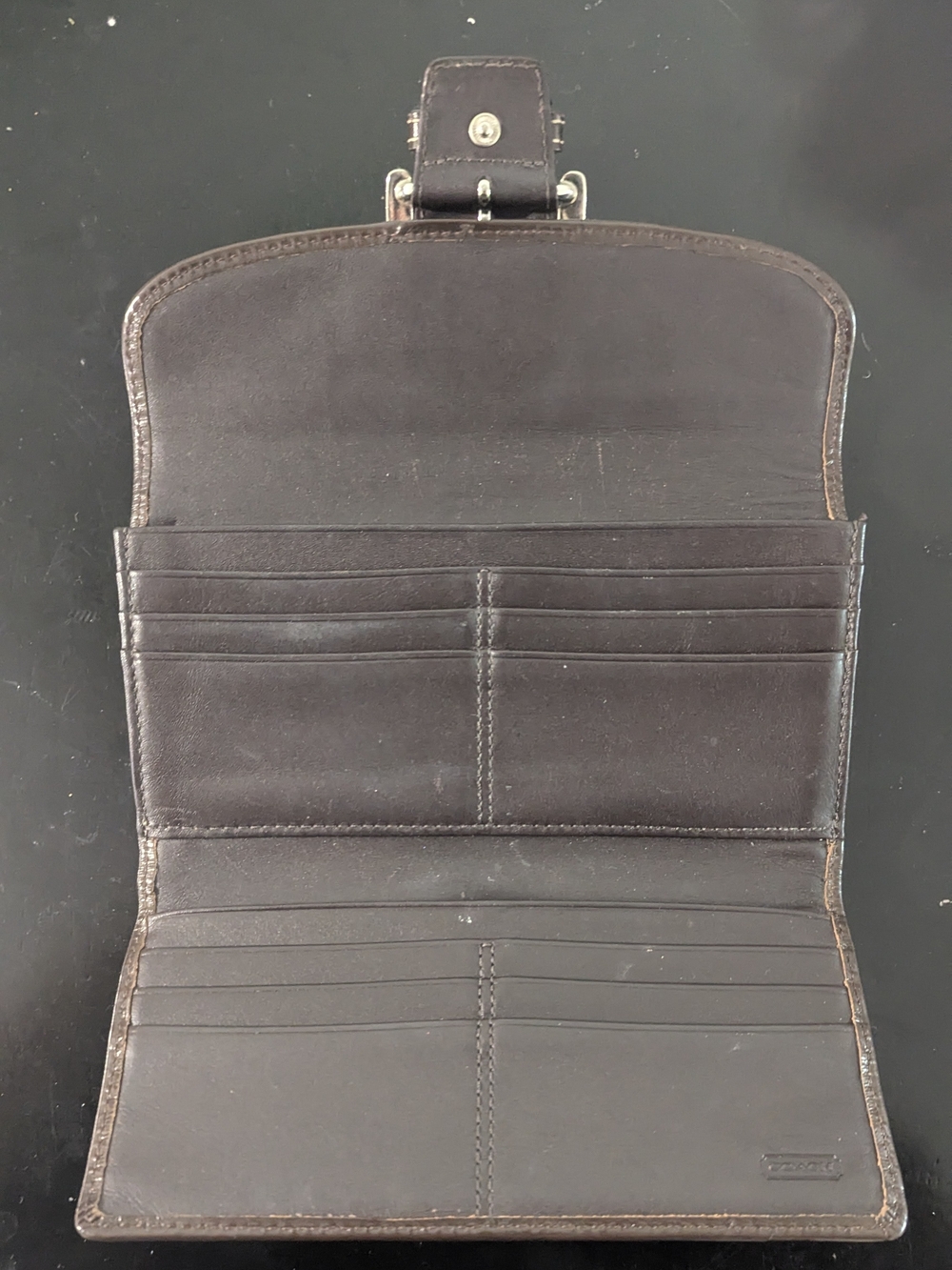 Coach Signature Canvas Buckle Wallet - Brown - Picture 2 of 5